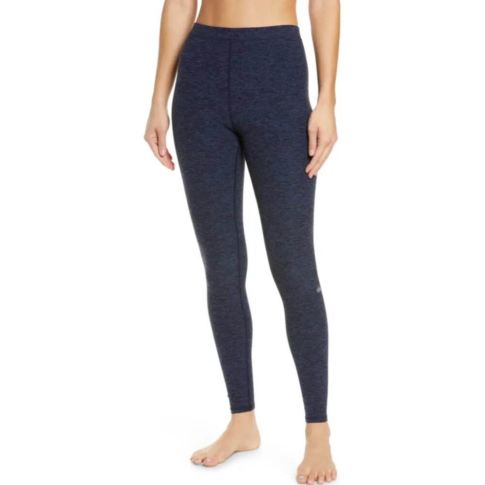 High-Waist Alosoft Flow Legging - Rich Navy Heather - Rich Navy Heather / S
